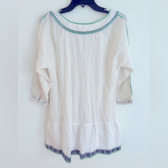 Flannel by Anthropologie Talara Drop-Waist Gauzy Boho Dress Size 1 (Small) - Picture 4 of 12